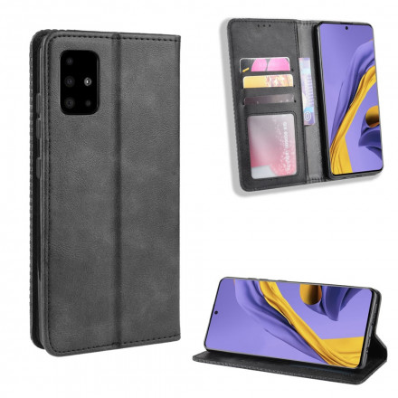 Flip Cover Samsung Galaxy A42 5G Effet Cuir Vintage Stylisé