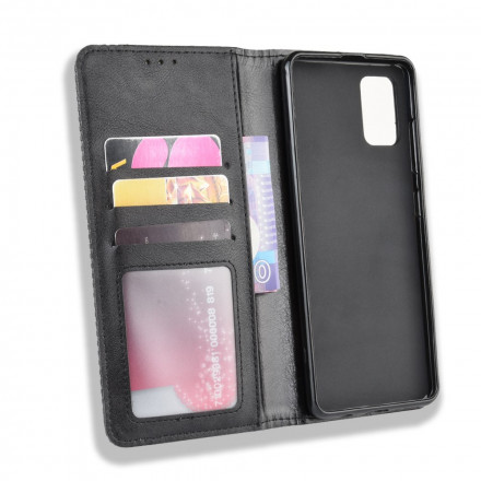 Flip Cover Samsung Galaxy A42 5G Effet Cuir Vintage Stylisé