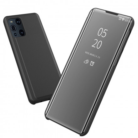 View Cover Oppo Find X3 / X3 Pro Miroir et Simili Cuir