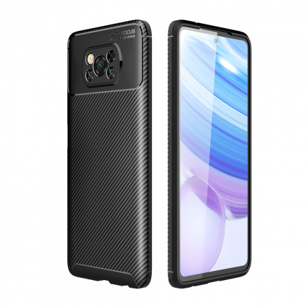 Coque Xiaomi Poco X3 Flexible Texture Fibre Carbone