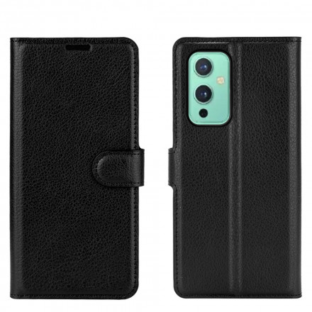 Housse OnePlus 9 Style Cuir Litchi Classique