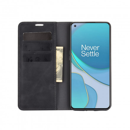 Flip Cover OnePlus 9 Effet Cuir Douceur Soie