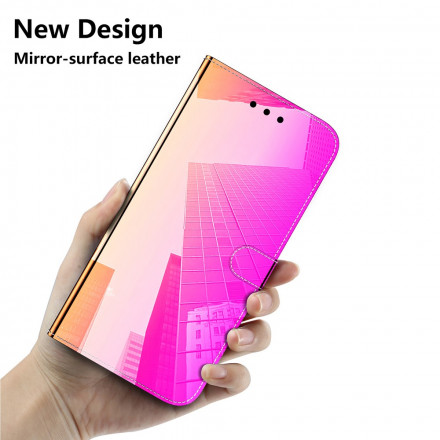 Housse OnePlus 9 Pro Simili Cuir Couverture Miroir