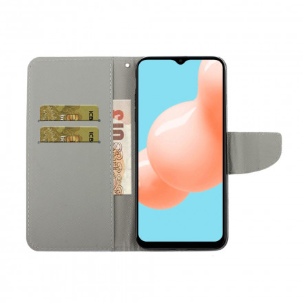 Housse Samsung Galaxy A12 Patchwork avec Lanière