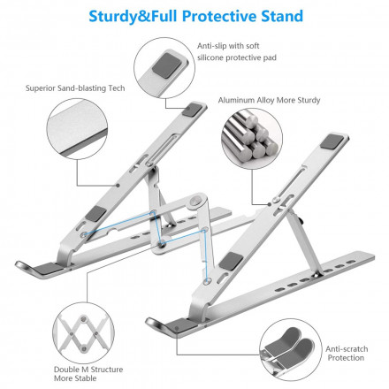 Support Ordinateur Aluminium Ergonomique