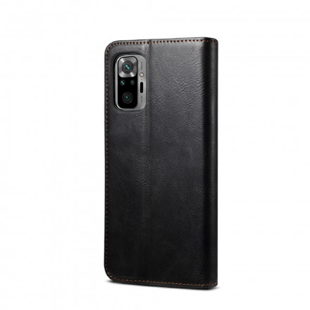 Flip Cover Xiaomi Redmi Note 10 / Note 10s Simili Cuir Ciré