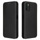 Flip Cover Poco M3 Fibre Carbone avec Anneau Support