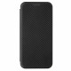 Flip Cover Poco M3 Fibre Carbone avec Anneau Support