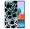 Coque Xiaomi Redmi Note 10 / Note 10s Multiples Chats Noirs