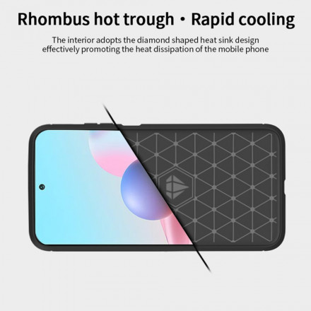 Coque Xiaomi Redmi Note 10 / Note 10s Fibre Carbone Brossée Mofi