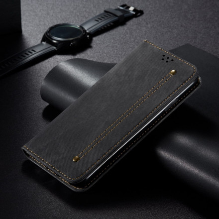 Flip Cover Xiaomi Redmi Note 10 Pro Tissu Jeans