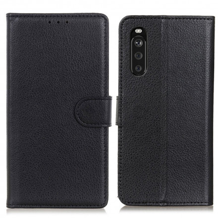 Housse Sony Xperia 10 III Simili Cuir Litchi