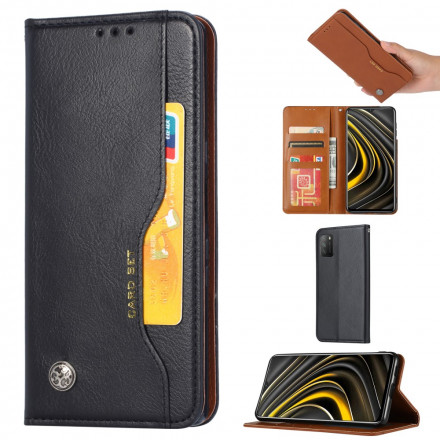 Flip Cover Poco M3 Simili Cuir Porte-Cartes