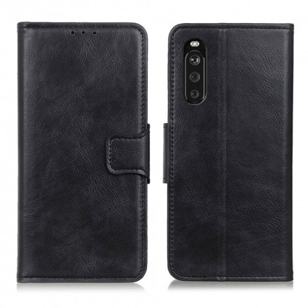 Housse Sony Xperia 10 III Effet Cuir Fermoir Réversible