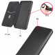 Flip Cover Xiaomi Mi 11 Pro Fibre Carbone avec Anneau Support