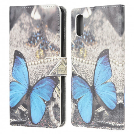 Housse Samsung Galaxy XCover 5 Papillon Bleu