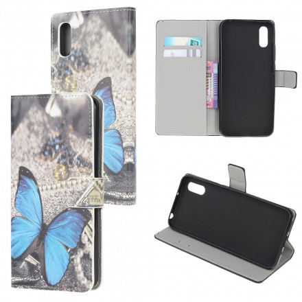 Housse Samsung Galaxy XCover 5 Papillon Bleu