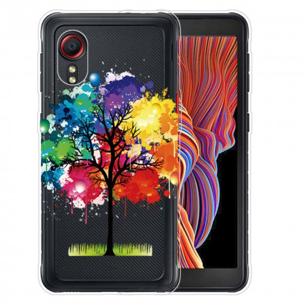 Coque Samsung Galaxy XCover 5 Transparente Arbre Aquarelle