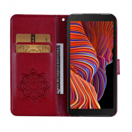 Housse Samsung Galaxy XCover 5 Hibou Mandala et Breloque