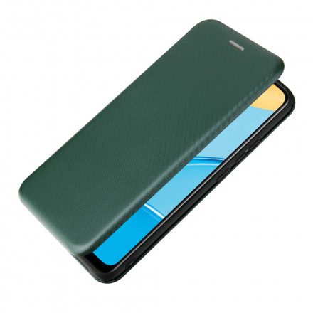 Flip Cover Oppo A15 Silicone Carbone Coloré