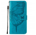 Housse Samsung Galaxy XCover 5 Papillon Design avec Lanière