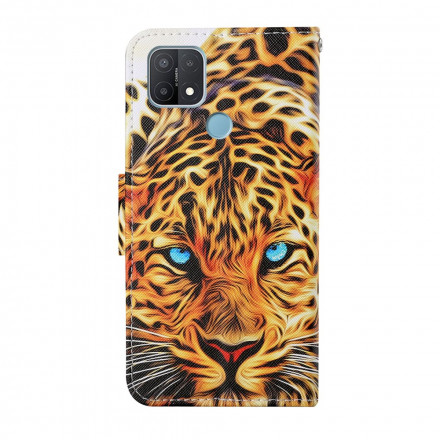 Housse Oppo A15 Tigre avec Lanière