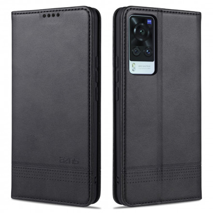 Flip Cover Vivo X60 Pro Style Cuir AZNS