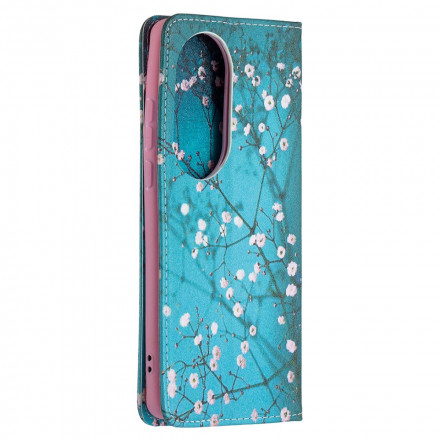 Flip Cover Huawei P50 Pro Branches Fleuries