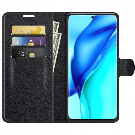 Housse Huawei P50 Pro Style Cuir Litchi Classique