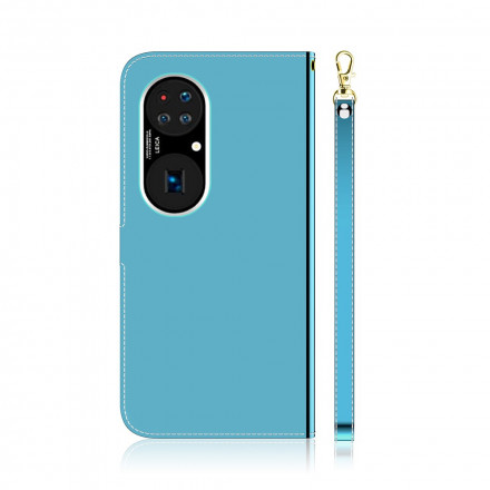 Housse Huawei P50 Pro Simili Cuir Couverture MIroir