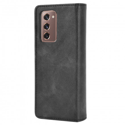 Flip Cover Samsung Galaxy Z Fold2 Effet Cuir Stylisé