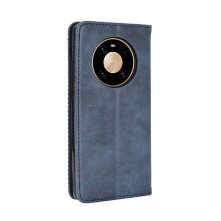 Flip Cover Huawei Mate 40 Pro Effet Cuir Vintage Stylisé