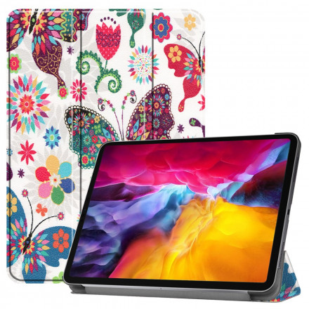 Smart Case iPad Pro 11" (2021) Porte-Stylet Fleurs Vintages