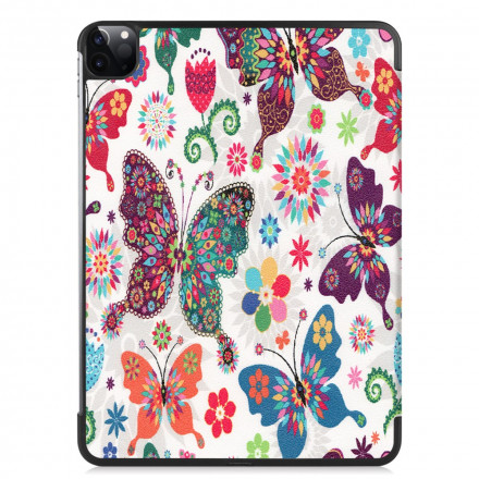 Smart Case iPad Pro 11" (2021) Porte-Stylet Fleurs Vintages