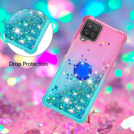 Coque Samsung Galaxy A12 / M12 Paillettes Anneau-Support