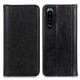 Flip Cover Sony Xperia 5 III Cuir Litchi Fendu Classique