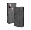 Flip Cover Moto G30 / Moto G10 Effet Cuir Vintage Stylisé