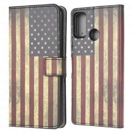 Housse Moto G30 / Moto G10 Drapeau Américain