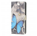 Housse Moto G50 Papillon Bleu