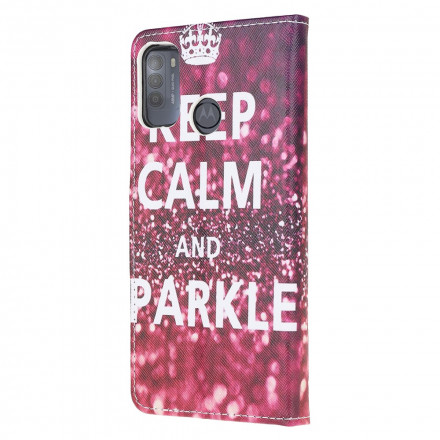 Housse Moto G50 Keep Calm and Sparkle