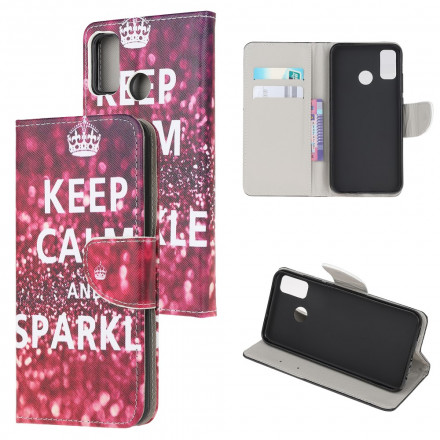 Housse Moto G50 Keep Calm and Sparkle