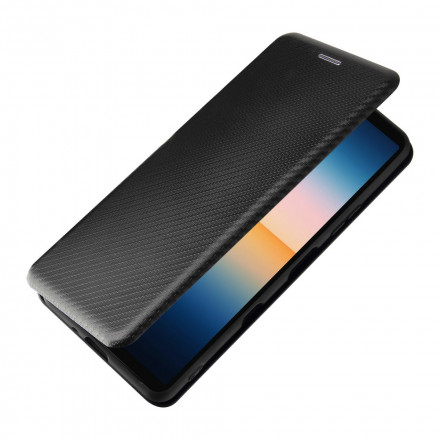 Flip Cover Sony Xperia 10 III Silicone Carbone Coloré