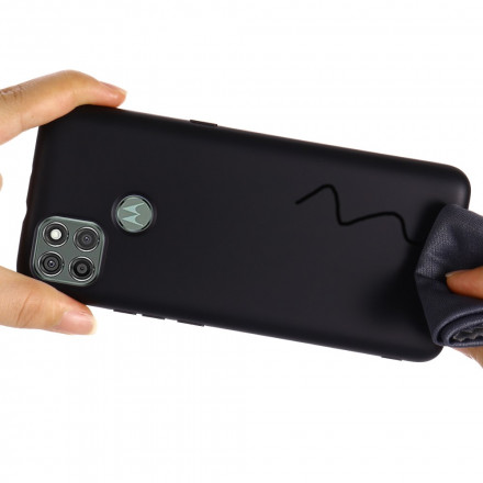 Coque Moto G9 Power Silicone Liquide avec Lanière