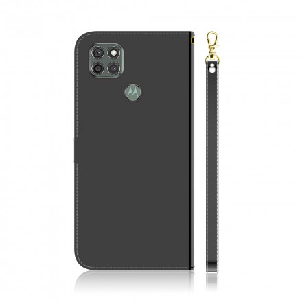 Housse Moto G9 Power Simili Cuir Couverture Miroir