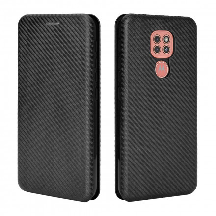 Flip Cover Moto G9 Play Silicone Carbone