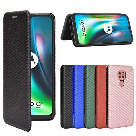 Flip Cover Moto G9 Play Silicone Carbone