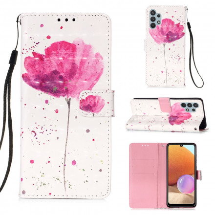 Housse Samsung Galaxy A32 4G Coquelicot Aquarelle