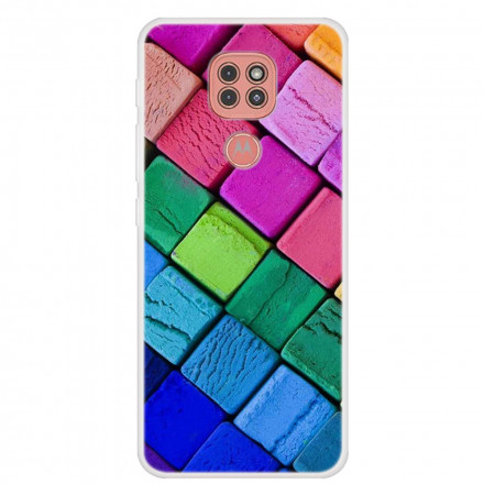 Coque Moto G9 Play Blocs Colorés