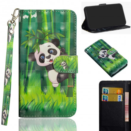 Housse Moto G9 Play Panda et Bambou