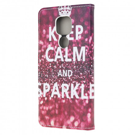 Housse Moto G9 Play Keep Calm and Sparkle